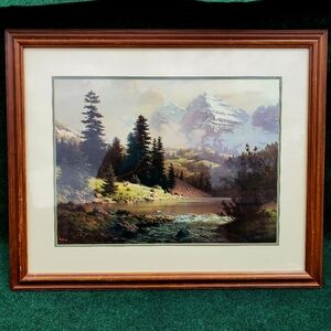 VTG Dalhart Windberg Melody Of The Maroon Bells Aspen, CO Framed 1989 28x34in